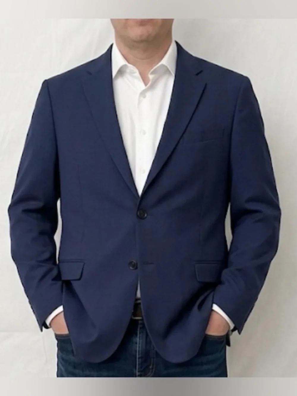 Náutica Men's Navy Blazer - Classic Two-Button Suit Jacket Size 44R(A813)